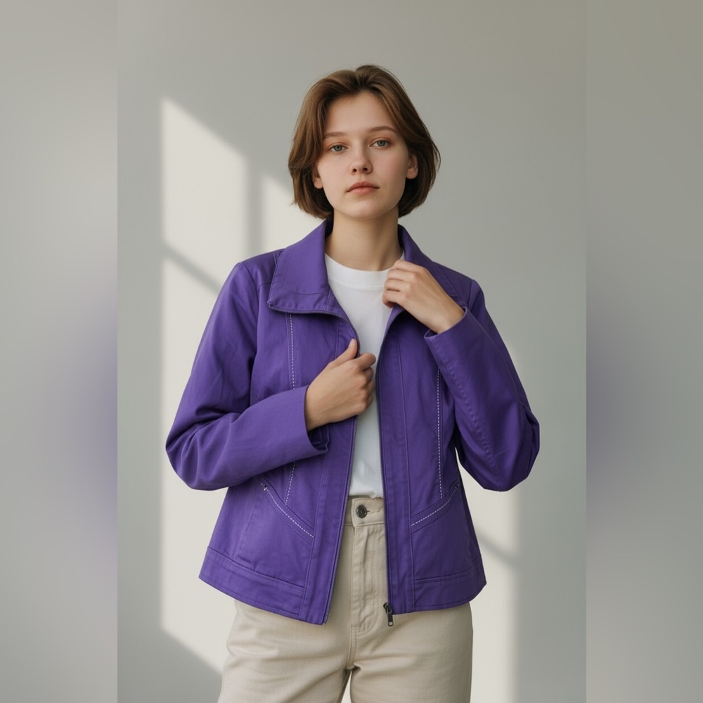 TanJay Women's Purple Utility Jacket